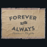 Couverture Toile de jute pour toujours et toujours<br><div class="desc">La grande typographie a conçu le wordart.  Sentez-vous svp libre pour ajouter votre propres texte et images à mes conceptions.  Si vous avez besoin l'aide de conception ou la recherche d'une conception particulière svp me sentent libre au conatact. Marcee Duggar</div>