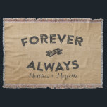 Couverture Toile de jute pour toujours et toujours<br><div class="desc">La grande typographie a conçu le wordart.  Sentez-vous svp libre pour ajouter votre propres texte et images à mes conceptions.  Si vous avez besoin l'aide de conception ou la recherche d'une conception particulière svp me sentent libre au conatact. Marcee Duggar</div>