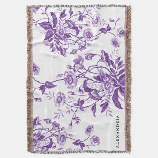 Couverture Toile Française Vintage Violet Personnalisé (devant Vertical)