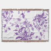 Couverture Toile Française Vintage Violet Personnalisé (Devant)