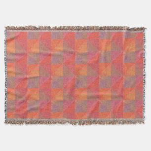 Couverture Tons Chauds Orange Rose Rouge Jaune Art Moderne