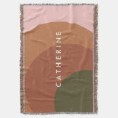 Couverture Tons de la Terre Circulaire moderne Géométrique Mi (devant Vertical)