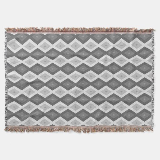 Couverture Tons de motif de diamant gris (Devant)