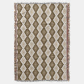Couverture Tons de motif diamant brun (devant Vertical)
