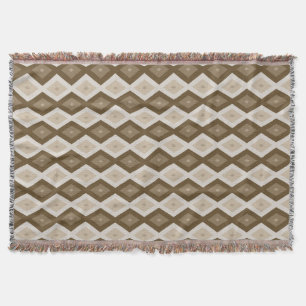 Couverture Tons de motif diamant brun