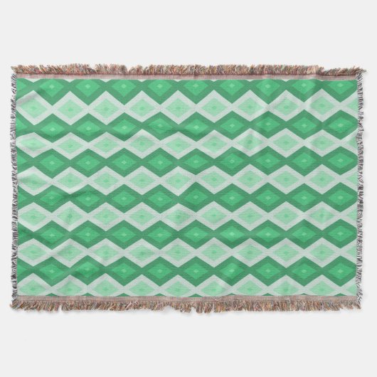 Couverture Tons de motif diamant vert (Devant)