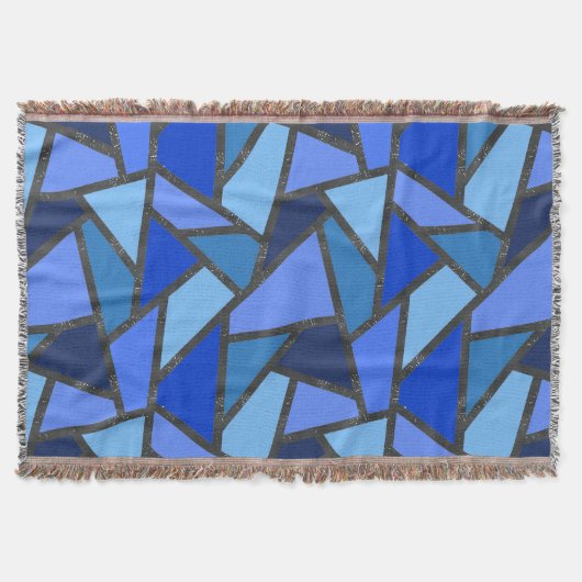 Couverture Tons de motif en vitrail bleu (Devant)