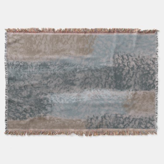 Couverture Tons doux Abstraits gris Beige Acier Bleu & Brown (Devant)