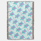 Couverture Tortue aquarelle nom de l'art aqua motif jetée (devant Vertical)