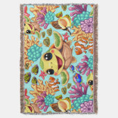 Couverture Tortue de mer Bébé heureux et mignonne personnage (devant Vertical)