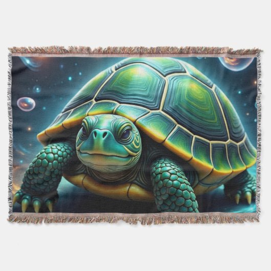 Couverture Tortue de mer galactique verte (Devant)