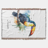 Couverture toucan coloré assis sur une branche (Devant)