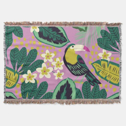 Couverture Toucanes tropicales : Motif de fleurs (Devant)