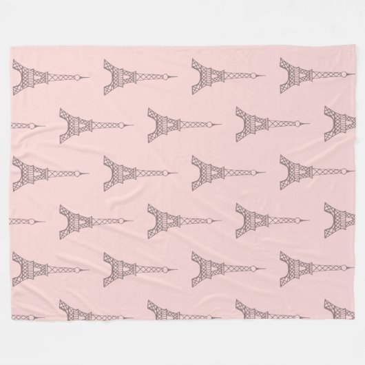 Couverture Tour Eiffel rose doux Cadeau (Devant (Horizontal))