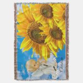 Couverture Tournesol Bébé Angel Floral Jeu Blanche (devant Vertical)