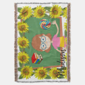 Couverture Tournesol Enseignant Jeter Blanket (devant Vertical)
