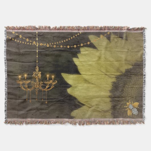 Couverture Tournesol rustique Elégante Parties scintillant Be (Devant)