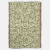 Couverture Tournesol William Morris Vintage Olive Damask (devant Vertical)