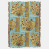 Couverture Tournesols de Van Gogh - Impressionnisme Bleu & Ja (devant Vertical)