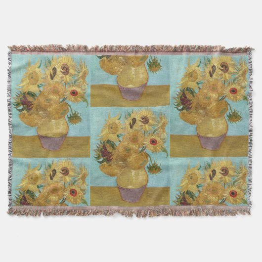Couverture Tournesols de Van Gogh - Impressionnisme Bleu & Ja (Devant)