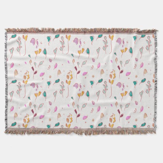 Couverture traces florales Abstraites (Devant)