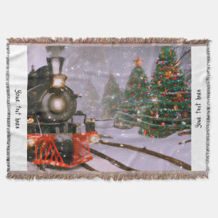 Couverture train d'hiver de Noël
