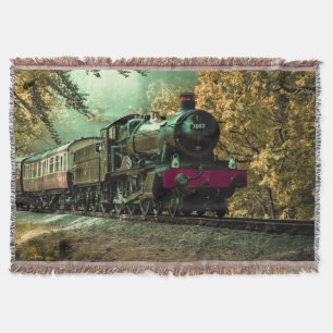 Couverture Train Locomotive Retro Leviers Vintages Automne