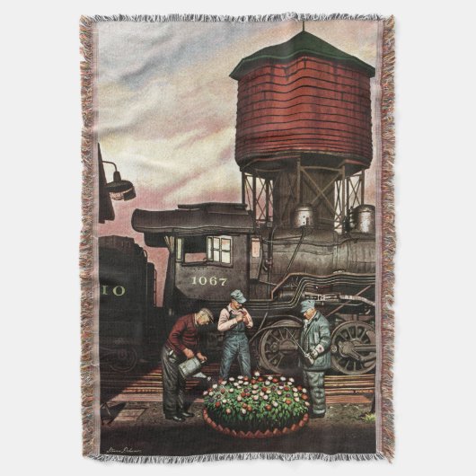 Couverture Train Yard Flower Garden par Stevan Dohanos (devant Vertical)