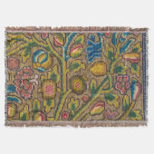 Couverture Tree fruits vintage woven jacquard blanket (Devant)