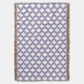 Couverture Trellis blanc et violet, treillis, Quatrefoil (devant Vertical)