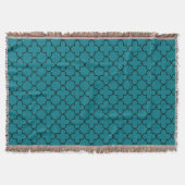 Couverture Trellis marocain turquoise motif jeter la couvertu (Devant)