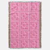 Couverture Trellis rose rétro Lance (devant Vertical)