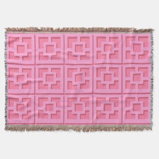 Couverture Trellis rose rétro Lance (Devant)