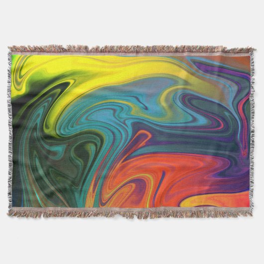 Couverture Trendy Bright Neon orange rouge bleu vert jaune (Devant)