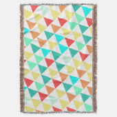 Couverture Trendy Triangle Mint Aqua Coral Moderne Abstrait (devant Vertical)