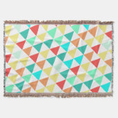 Couverture Trendy Triangle Mint Aqua Coral Moderne Abstrait (Devant)