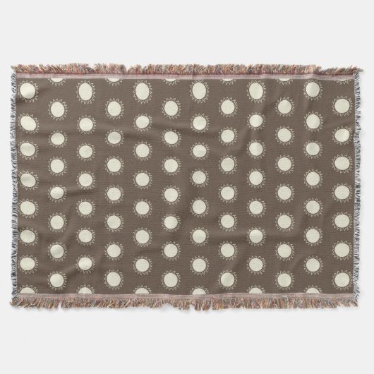 Couverture Tressée Sun Motif moderne - Taupe minim (Devant)