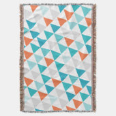 Couverture Triangle géométrique Aqua Coral Moderne Abstrait (devant Vertical)