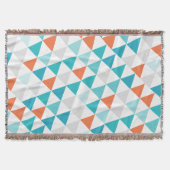 Couverture Triangle géométrique Aqua Coral Moderne Abstrait (Devant)