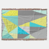 Couverture Triangle géométrique Jaune et Aqua Motif moderne (Devant)
