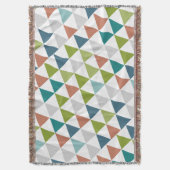 Couverture Triangle géométrique Marine Green Grey Moderne Abs (devant Vertical)