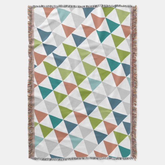 Couverture Triangle géométrique Marine Green Grey Moderne Abs (devant Vertical)