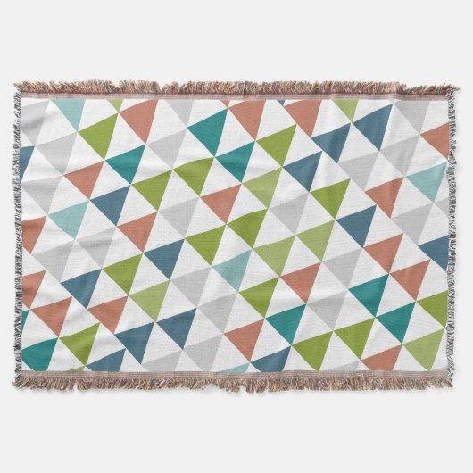 Couverture Triangle géométrique Marine Green Grey Moderne Abs (Devant)