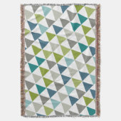 Couverture Triangle géométrique Marine Green Grey Moderne Abs (devant Vertical)