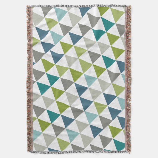 Couverture Triangle géométrique Marine Green Grey Moderne Abs (devant Vertical)