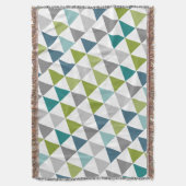 Couverture Triangle géométrique Marine Green Grey Moderne Abs (devant Vertical)