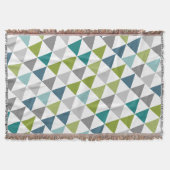 Couverture Triangle géométrique Marine Green Grey Moderne Abs (Devant)