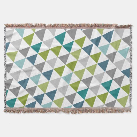 Couverture Triangle géométrique Marine Green Grey Moderne Abs (Devant)