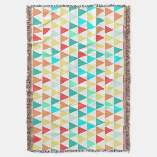 Couverture Triangle géométrique Mint Aqua Coral Moderne Abstr (devant Vertical)