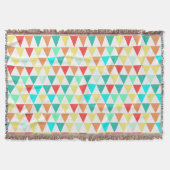 Couverture Triangle géométrique Mint Aqua Coral Moderne Abstr (Devant)